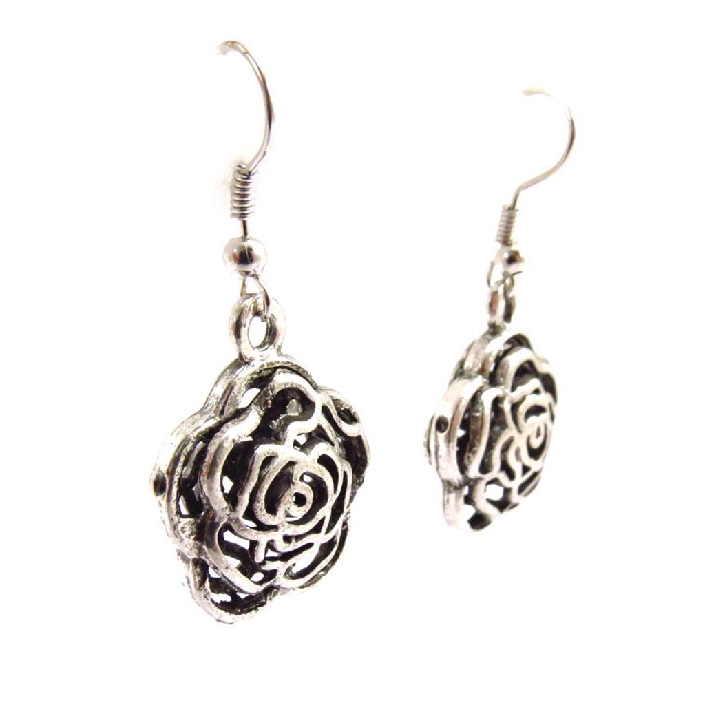 Les Trésors De Lily [J6706] - Designer-Ohrringe 'Cunégonde' silberfarben