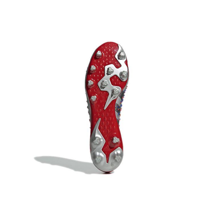 Adidas Predator Freak .1 Round Toe Lace-Up AG (Rubber Short Studs) Durable Soccer Shoes Men Soccer Shoes Silver Black Q46410