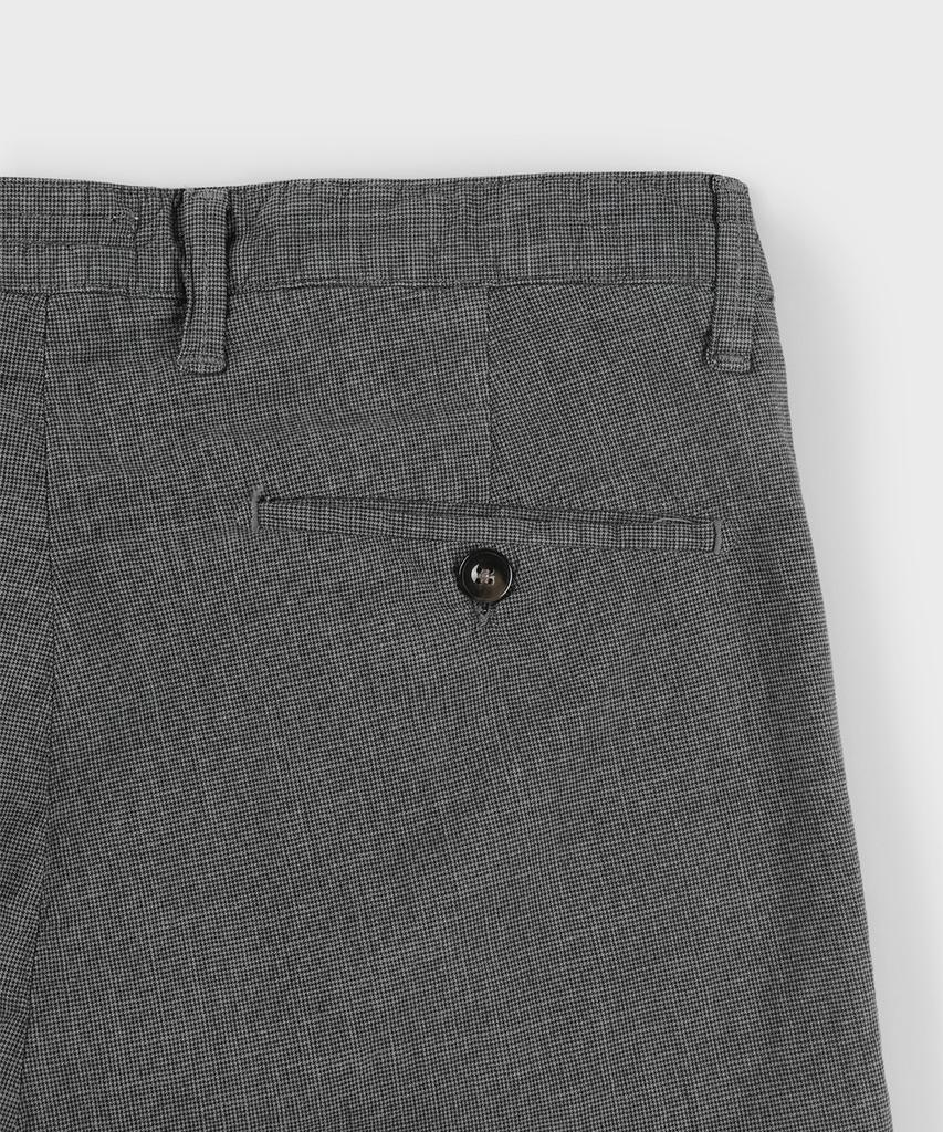 PANICALE Charcoal Micro Pattern Cotton Blend Pants