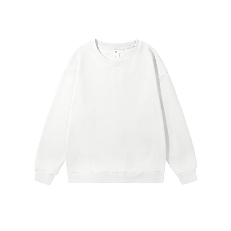 

Men s Solid Color Crew Neck Sweatshirt Loose Casual Basic Pullover XXXL білий
