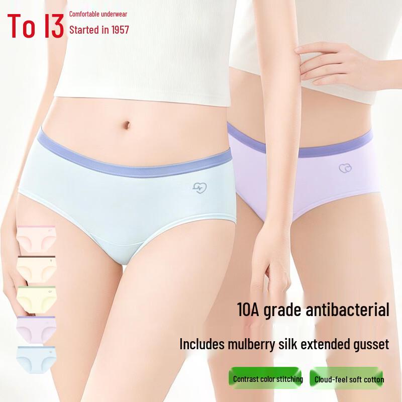 Women s Breathable Cotton-Silk Blend Briefs 5-Pack M