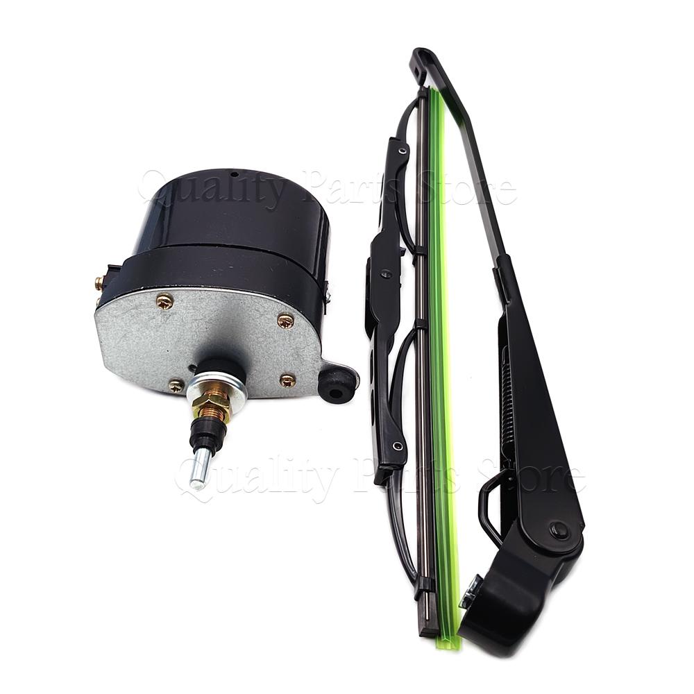 A Set Windshield Wiper Motor 12V For Willys Jeep Tractor Windshield Wiper Motor & Arm & Blade Kit 01287358 7731000001 0390506510