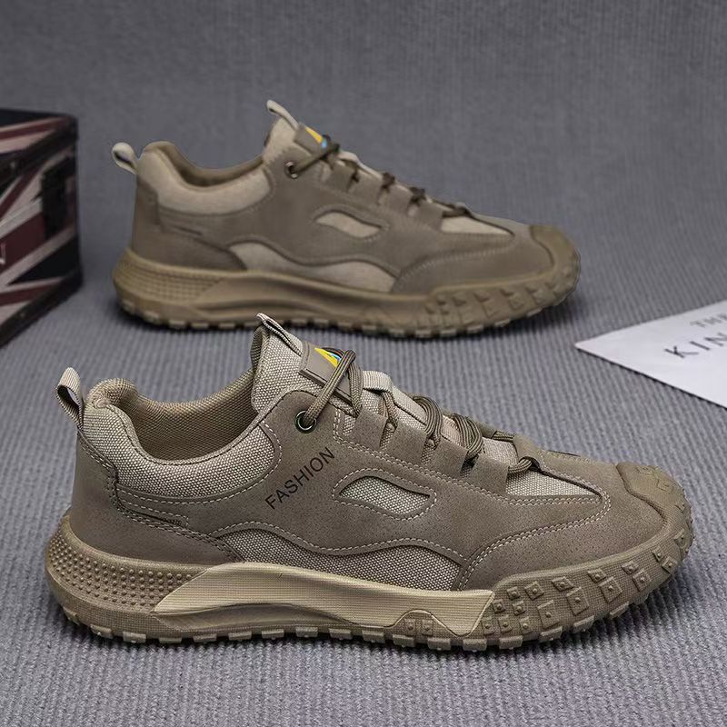 

2025 popular men s shoes construction site labor insurance shoes men s four-season non-slip and wear-resistant thick-soled trend breathable a 44 хакі