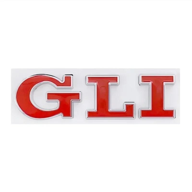 3D Metal Car Letters GLI Logo Rear Trunk Front Grill Badge Emblem Sticker Decals For Jetta MK2 MK4 MK5 MK6 MK7 MK8