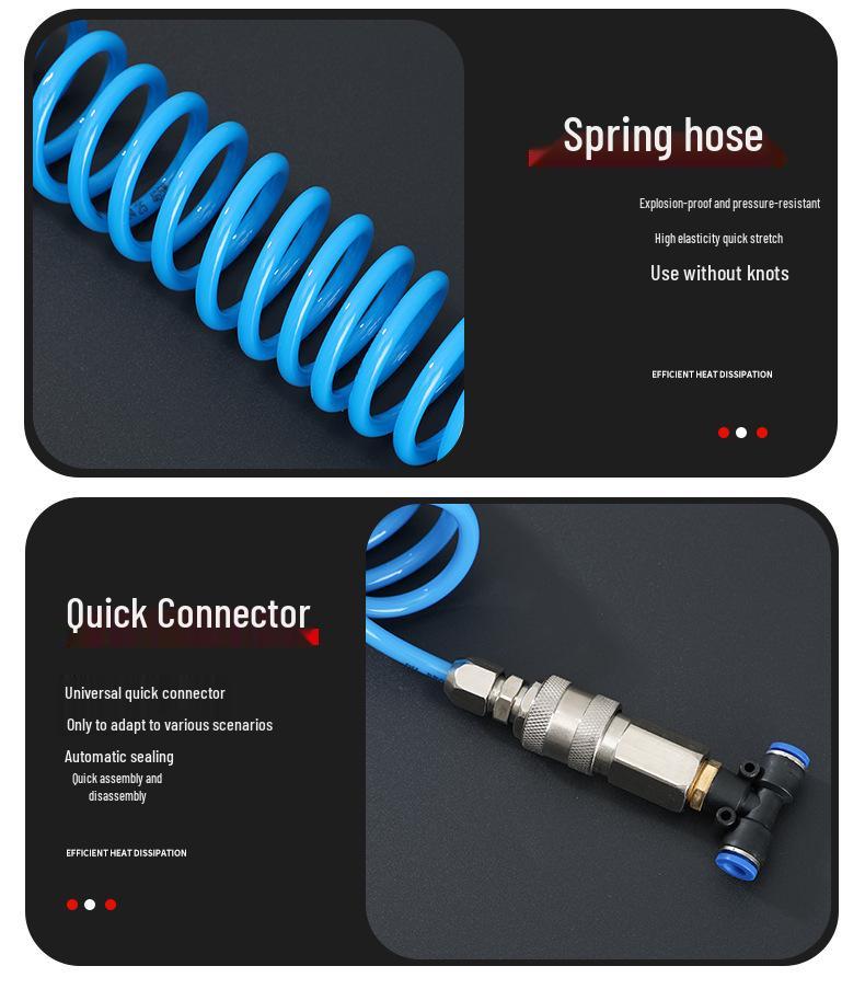 European Japanese Pneumatic Dust Blower Gun Set with PU Spring and Spiral Air Hose
