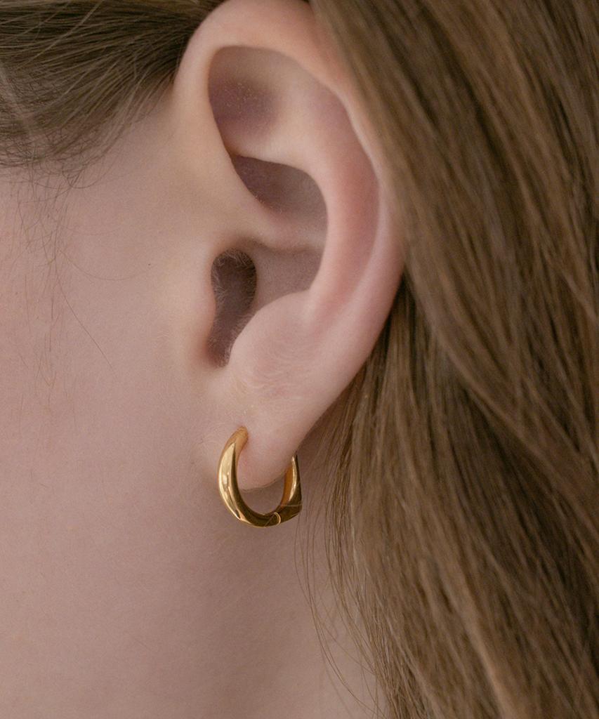Tatiana (Silver 925) D-Ring Hoop Earrings Ec3001 (S/M/L)