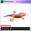 3D Printed Articulated Spring Lizard Model Toy