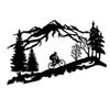 Mountain View Laser-Cut Black Iron Silhouette Wall Decoration