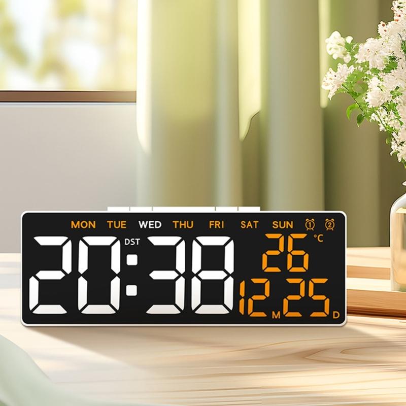 Modern LED Desk Clock With USB Charging Port And Multiple Alarm Setting Adjustable Brightness Digital Alarm Clock