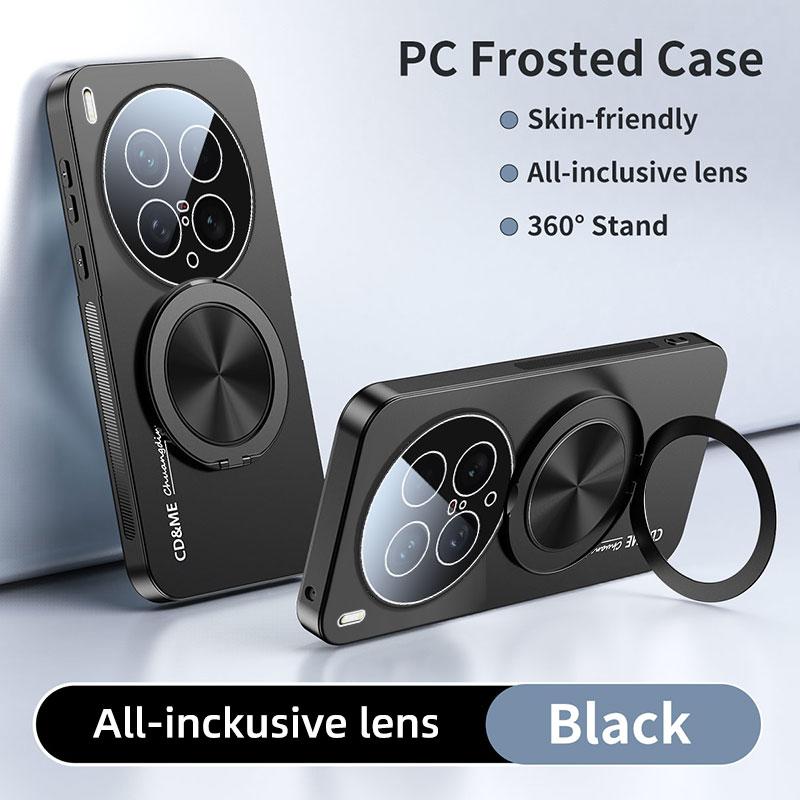 Luxury AG Matte Case For VIVO X200 Pro Ultra X200S X200Ultra Magnetic PC Frosted 360 Degree Bracket Stand Protective Cover