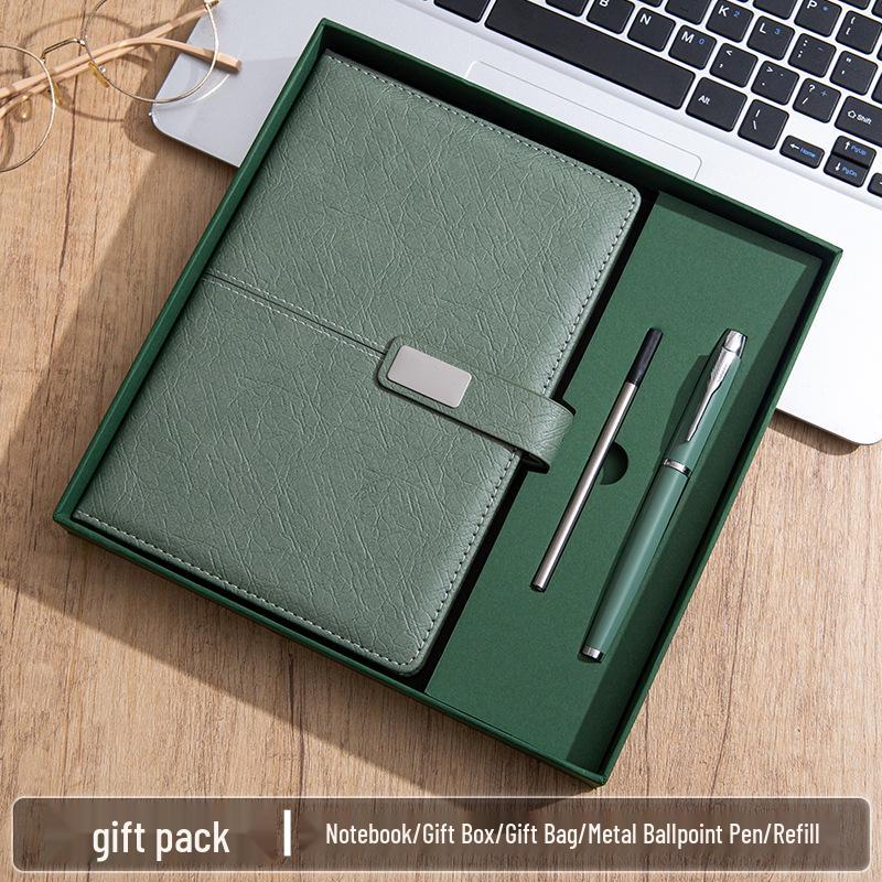 High-End A5 Business Notebook Gift Set: Customizable Logo, Thick Notepad for Meetings and Learning