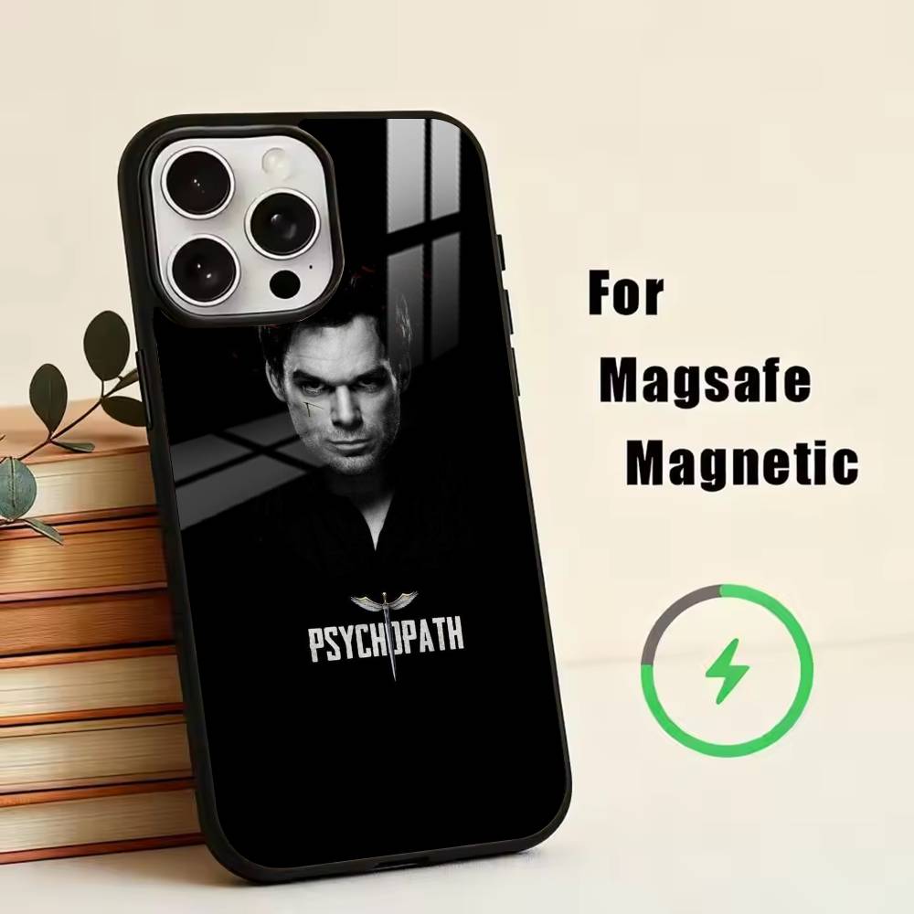 

Чехол для телефона с изображением персонажа фильма Декстер Морган для iPhone 17, 16, 15, 14, 13, 12, 11 Plus, Pro, магнитный, с беспроводной зарядкой Magsafe iPhone15PROMAX