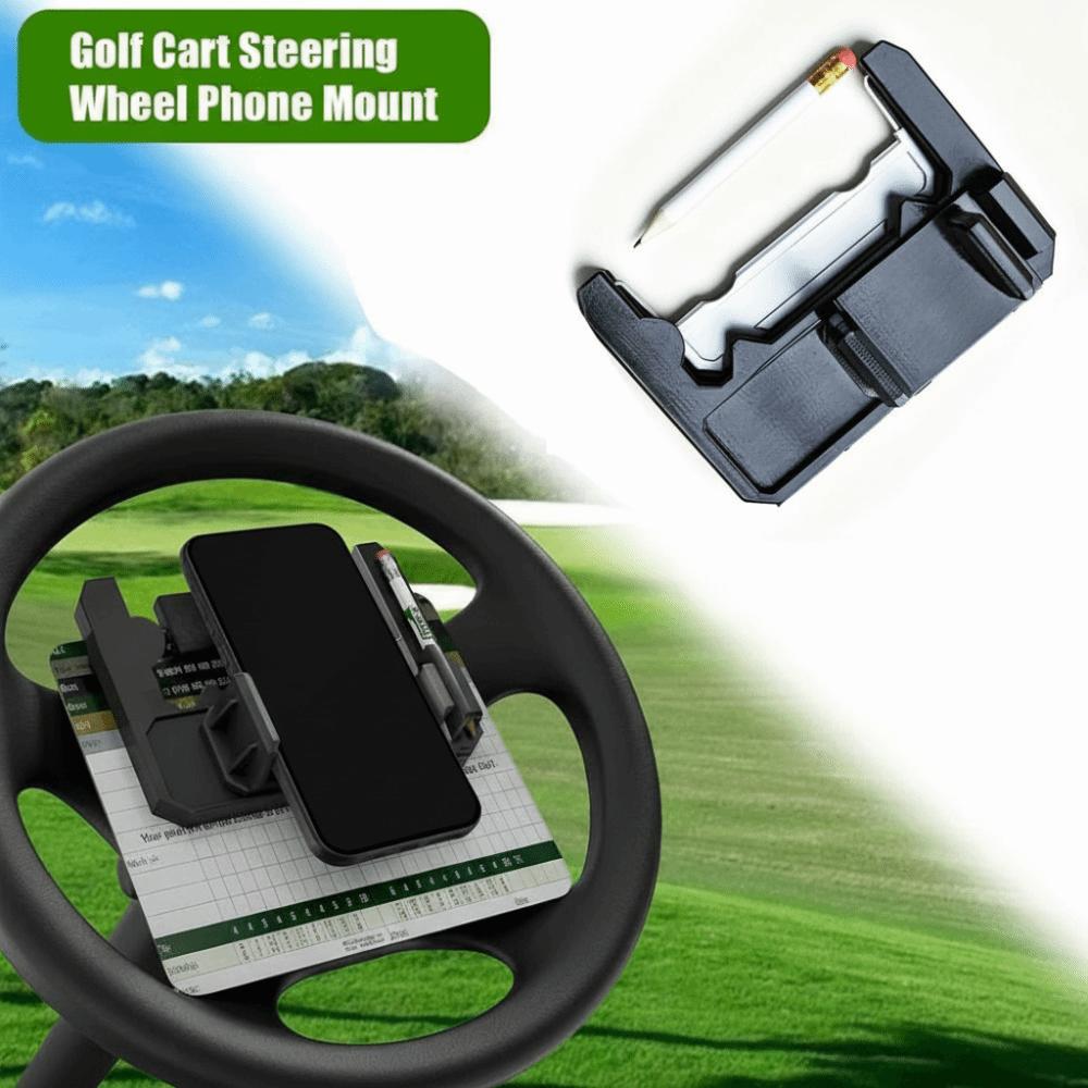 Universal Steering Wheel Phone Mount Flip Up Design Golf Cart Accessory  For Golfers