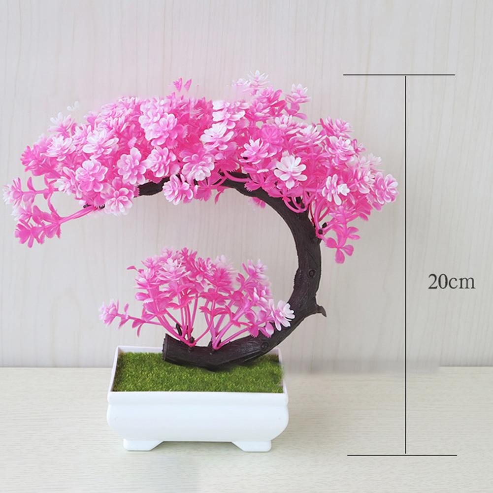 Fogliame Realistico Albero in Miniatura Pianta Artificiale Costruzione in Plastica