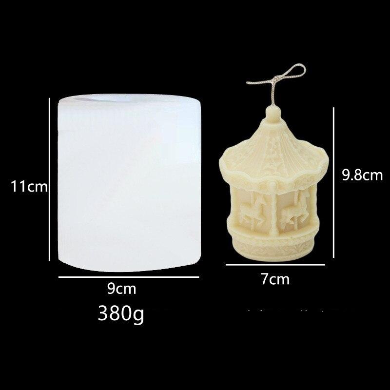 

Карусельная форма для свечей, силиконовая форма для свечей ручной работы, Diy Craft, ароматерапия, гипс, украшение автомобиля, орнамент, силиконовая форма для свечей