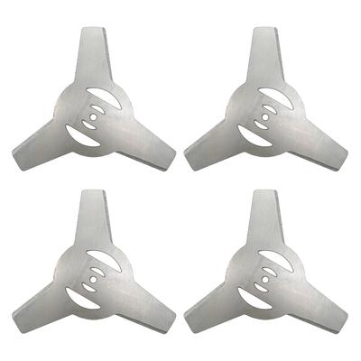 Garden Power Tool Accessories 4Pieces 5mm Metallic Blade 3Teeth for Electrical Grass Trimmer Brush Cutter