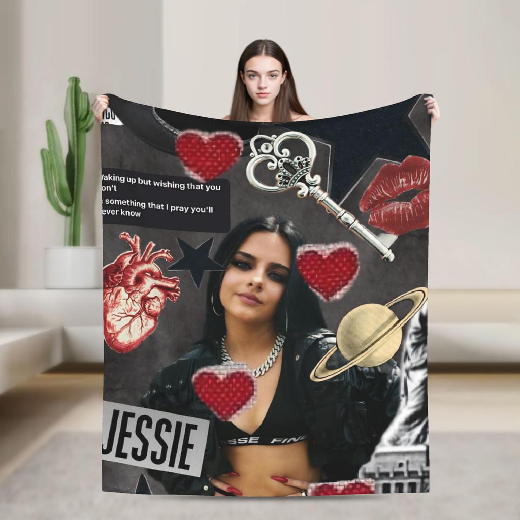 Jessie Murph Hysteria Tour  Warm Blanket  Travel Plush Throw Blanket Funny Living Room Flannel Bedspread Sofa Bed Cover