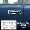 Exterior Door Handles Bowl Cover Trim Bezels For Dodge Ram 1500 2018- Chrome