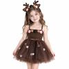 Brown Deer Reindeer Tulle Skirt Christmas Costume Tutu Dress Cute Girl Tutu Skirt  Party