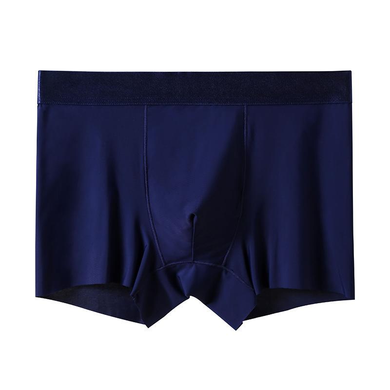 Men's Underwear New Summer Thin Style Seamless Ice Silk Comfortable Breathable Flat Corner Pants Loose