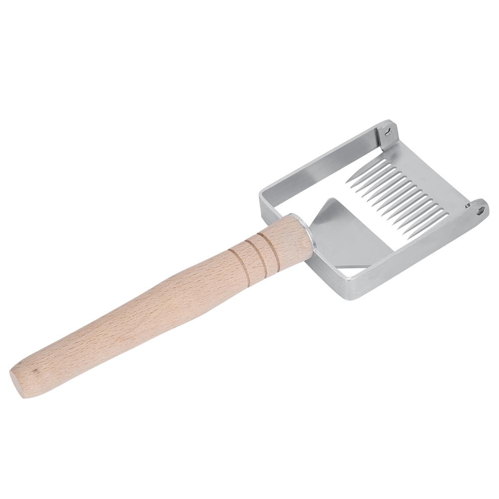 Honeycomb Honey Stainless Steel Scraper Beekeeping Tine Uncapping Fork Hive Wooden Handle