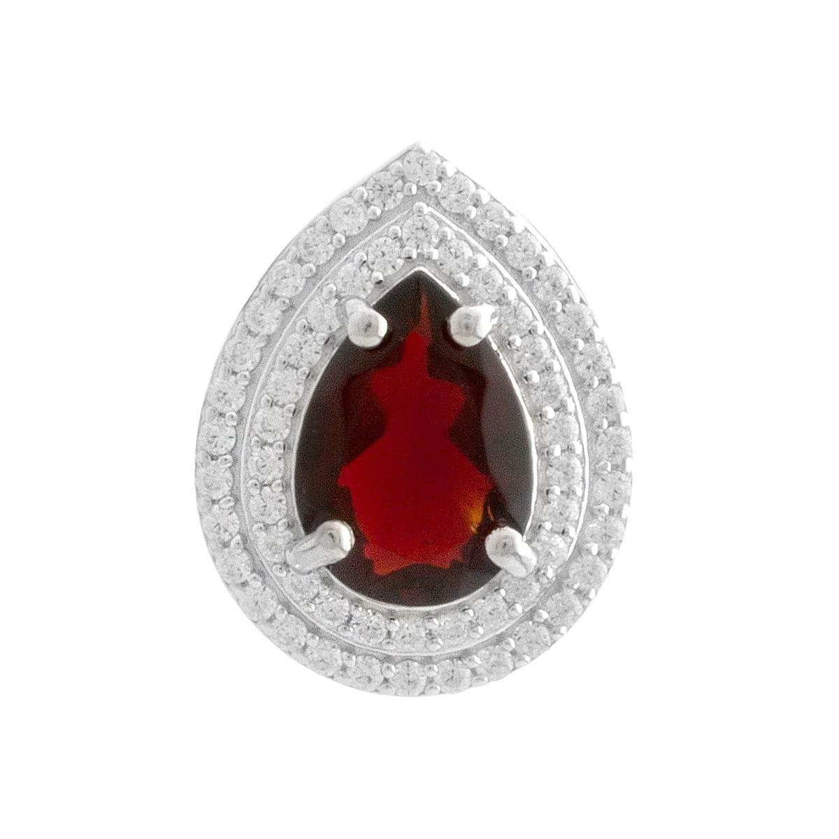 

Silver pendant with garnet 2.181ct, cubic zirconia (2182283) темні цукерки apple червоний колір