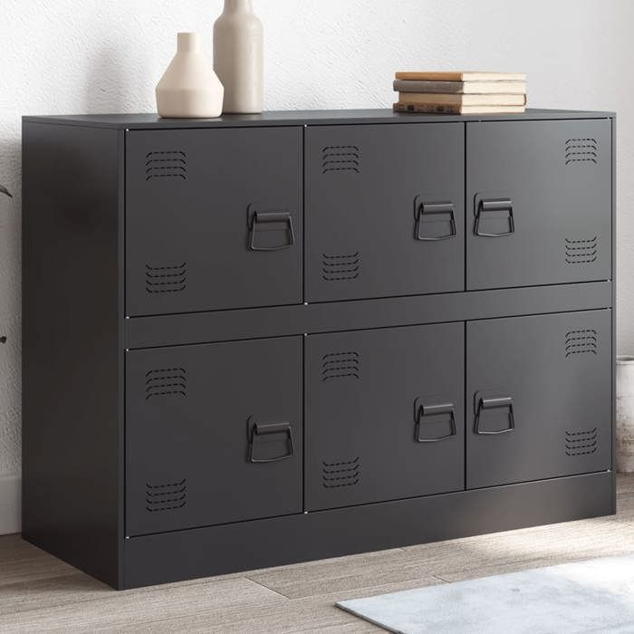 VidaXL Black Buffet 99x39x73 Cm Steel, Cabinet, Cupboard, High Buffet, Side Cabinet, Storage Cabinet, Organizer of 841793