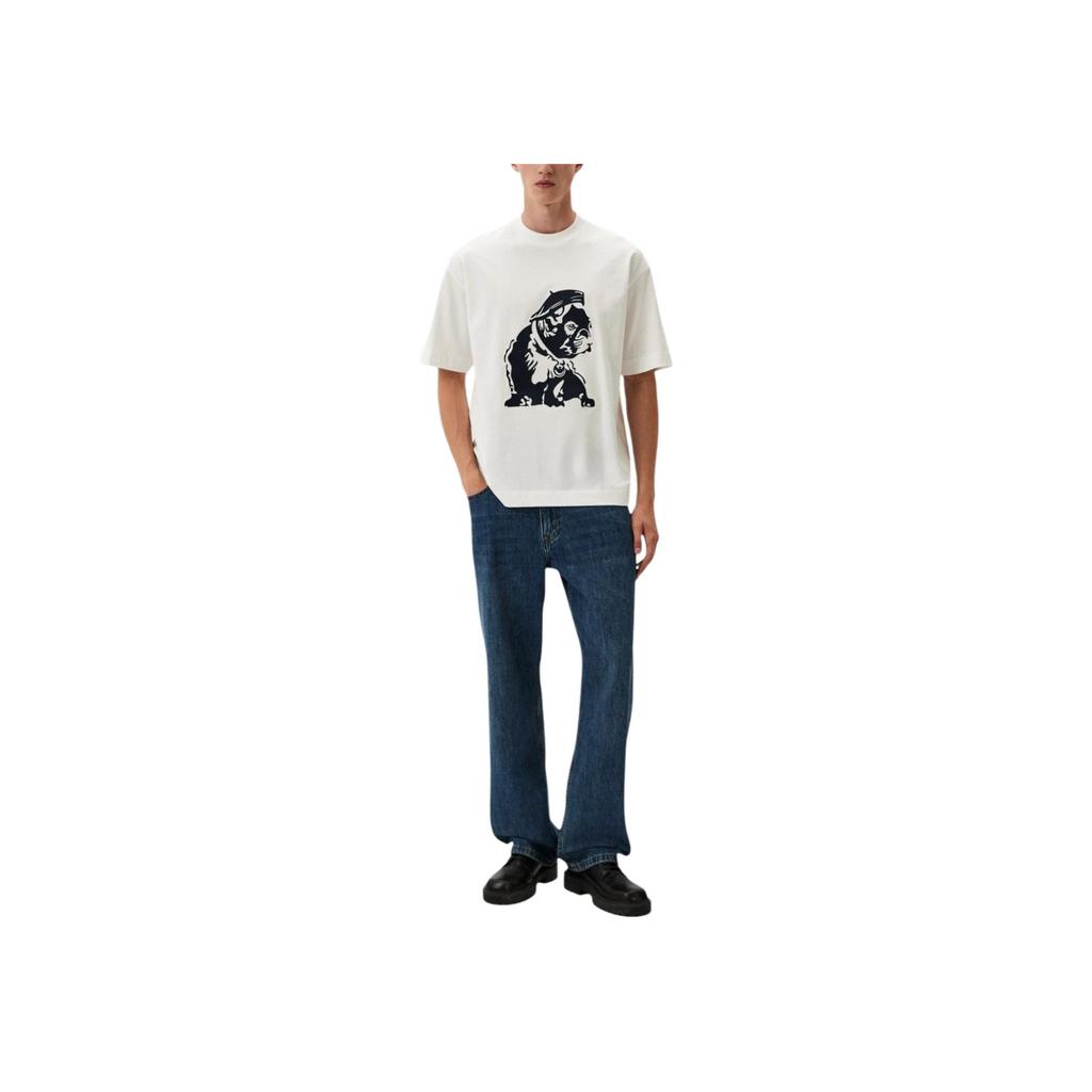 Emporio Armani Cotton Crew Neck Printed T-Shirt Men Tops 6D1TM6-1JWZZ-0101