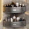 No-Drill Triangle Bathroom Wall-Mounted Shelf