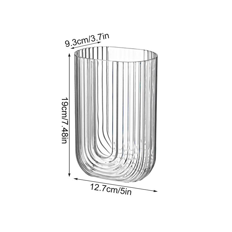 1PC Transparent Vase Decorative Ornament Flower Bucket Household Flower Pot Hydroponic Ware Imitation Glass 5 Styles