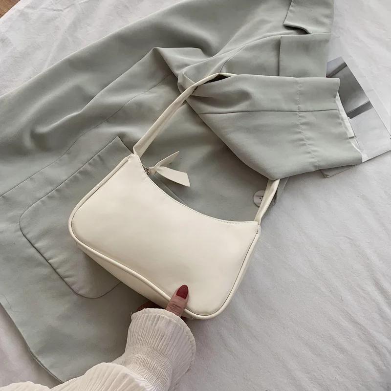 Ретро-сумка на предплечье, женская сумка-бантик, сумка-багет из искусственной кожи, сумка на плечо в стиле вестерн