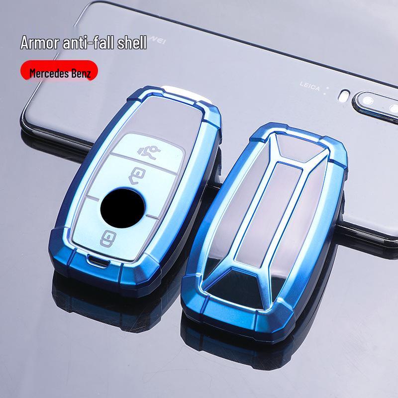 Mercedes Key Fob Cover for E-Class, C-Class, GLB, A200, and S350 Models