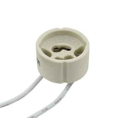 5 sztuk/partia GU10 podstawa lampy ceramiczne gniazdo uchwytu światła adapter przewodu do stojaka żarówki LED żyrandol halogenowe diody LED akcesoria