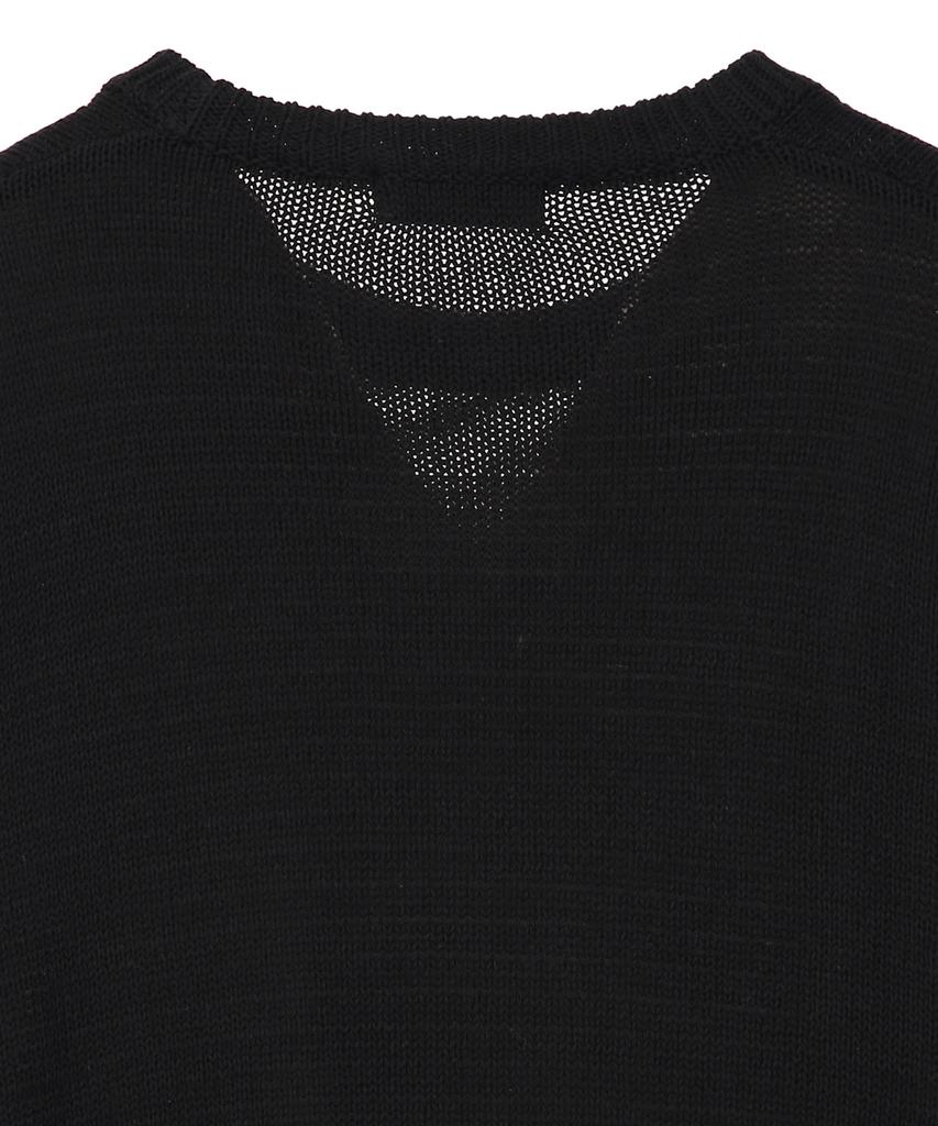 IL CORSO Sheer Round Neck Knit Black