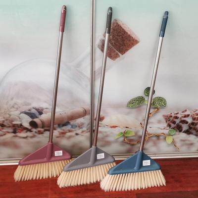 Plastic Broom Dust Broom Long Handle Sanitation Broom Household Single Broom Extended Soft Hair Broom