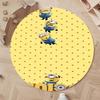 Hot Sale Minions Round Rug Cute Cartoon Theme Circular Floor Mat For Kids Boys Bedroom Dorm Playroom Home Decoration