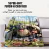 Outside the Viking Village Toothless Print Pattern Flannel Blanket Soft Multifunctional Decortive Universal Throw Blankets Gift