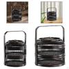 Bamboo Basket for Home Organization with Two Layers Gatherings