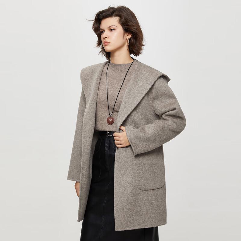 Tatu Autumn/Winter Wool Blend Hooded Short Coat