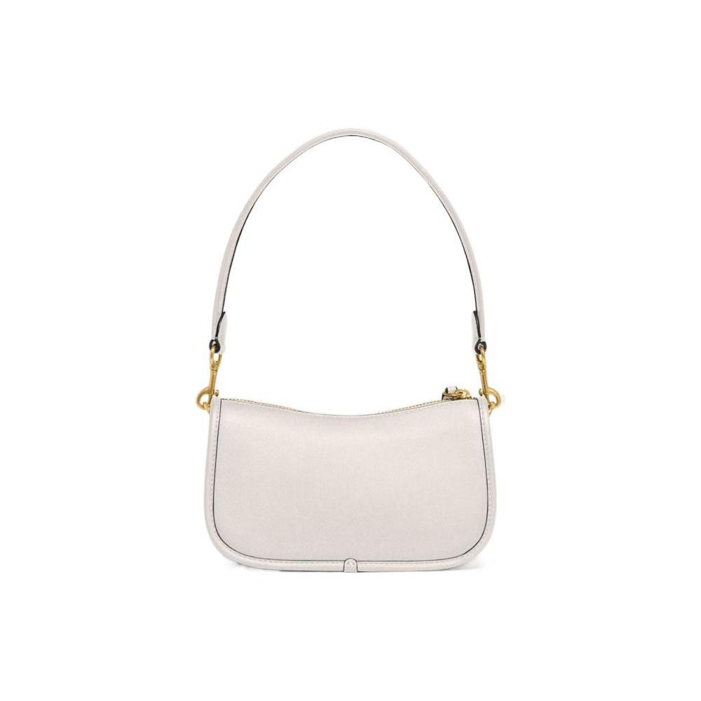 New COACH Swinger Cow Leather Pochette, Shoulder Bag, Handbag Women's Pink White C2643-B4HA