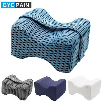 Durable And Safe Knee Pillow For Side Sleepers - 100% Memory Foam Wedge Contour- Spacer Cushion For Spine Alignment Back Pain Pregnancy Support