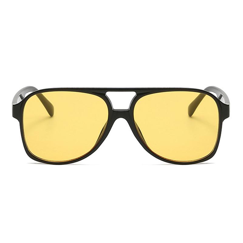 Fashion Pilot Oversized Sunglasses Woman Personality Double Bridges Sun Glasses Female Retro Leopard Orange Mirror Eyewear