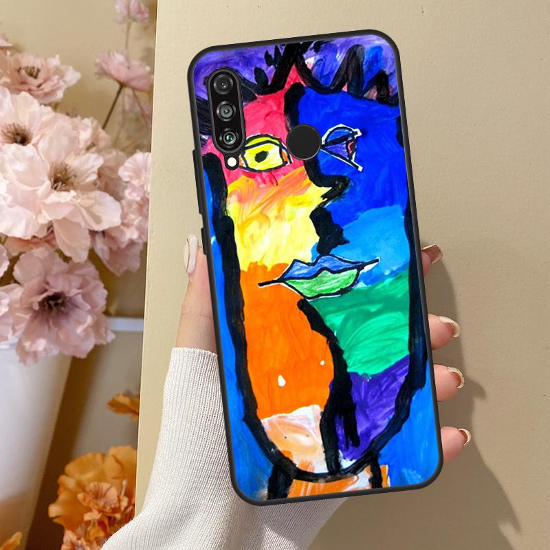 Picasso Abstract Art Painting For Huawei Nova 11 Pro 9 10 SE Y70 Y60 Y90 Y61 Y91 Y73 Y72 12s 12i 11i 8i P30 P40 Lite Case