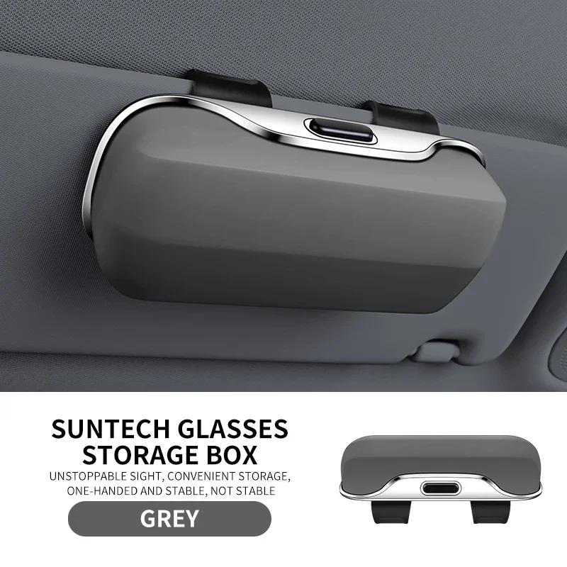 Car Glasses Box Portable Car Sunglasses Holder Driving Glasses Holder Eyeglass Case Sun Visor Car Modified Storage Box