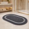 Oval Bathroom Rug, Microfiber Soft Highly Absorbent Bath Rug, Non-Slip Plush Fluffy Door Mat for Shower Bathtub Sink Entrance