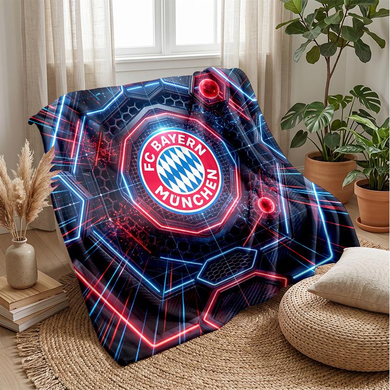 Bayern Munich Theme Blanket Soft Flannel Blanket Plush Throw Blanket Cozy Sofa Bed Blanket for Home Decor