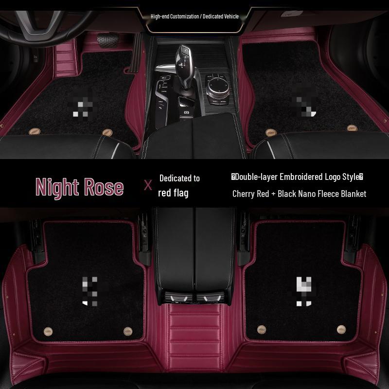 Compatible Floor Mats: Fully Enclosed Carpet Style for Hongqi HS5, H5, H9, HS7, H7, EQM5, EHS3, EHS9