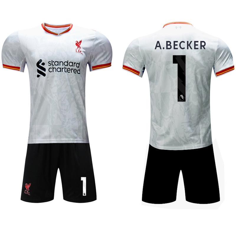 

2024-25 Ливерпуль 2-я выездная футболка #11 Салах #4 Ван Дейк #11 Жота Футбольные футболки 18