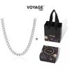 VOYAGE Men's Titanium Steel Cuban Link Necklace - Trendy American Style Clavicle Chain Accessory