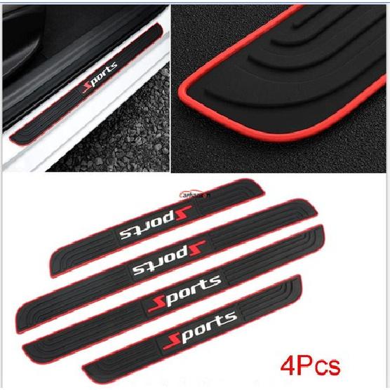 Auto Accessories Rubber Car Door Sill Guards Scuff Plate Protector Strip Sticker